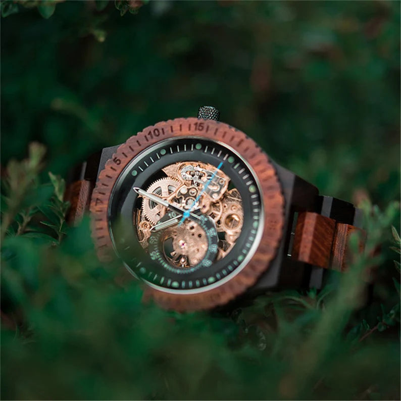 Personalized Engraved Wooden Watch for Men β Custom Gift for Him | Anniversary, Birthday & Wedding Gift
