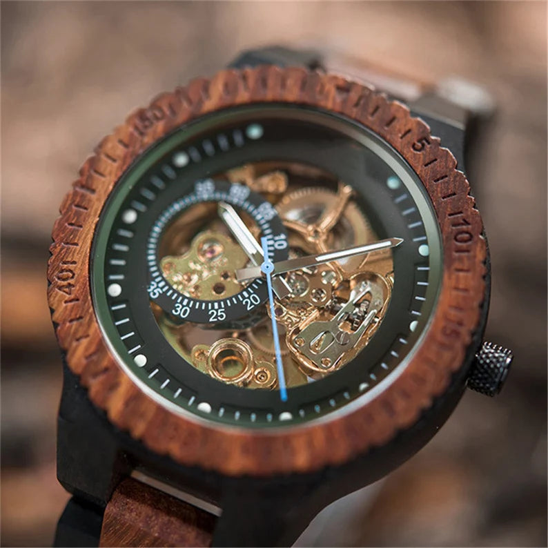 Personalized Engraved Wooden Watch for Men β Custom Gift for Him | Anniversary, Birthday & Wedding Gift