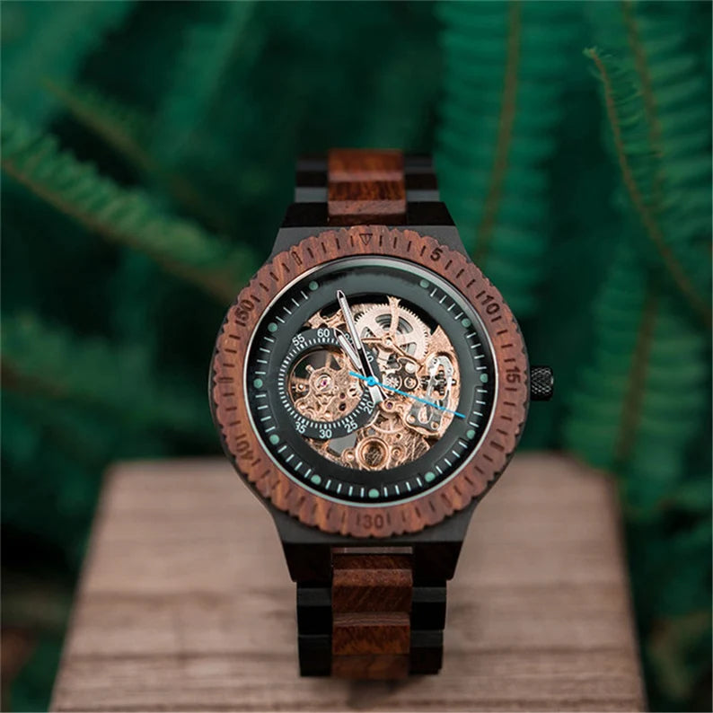 Personalized Engraved Wooden Watch for Men β Custom Gift for Him | Anniversary, Birthday & Wedding Gift