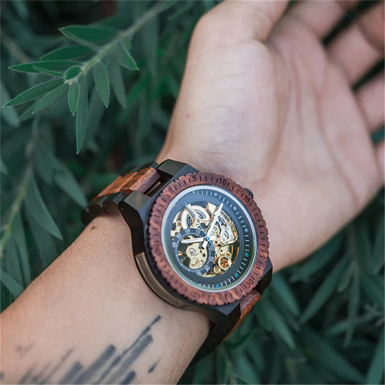 Personalized Engraved Wooden Watch for Men β Custom Gift for Him | Anniversary, Birthday & Wedding Gift