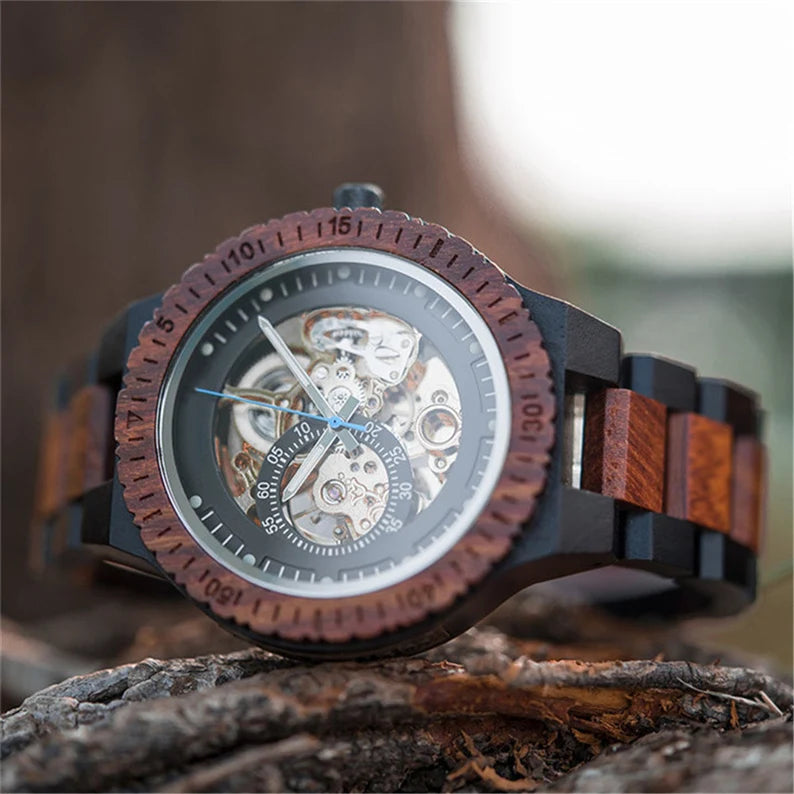 Personalized Engraved Wooden Watch for Men β Custom Gift for Him | Anniversary, Birthday & Wedding Gift