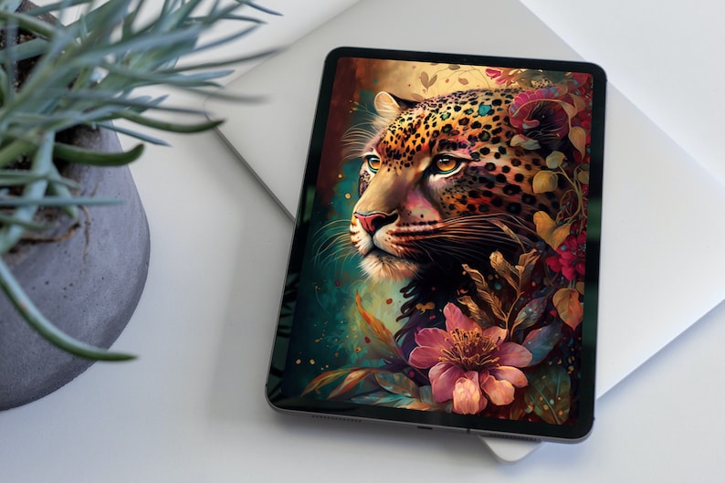 Watercolor Leopard Digital Art Print – Stunning High-Resolution Wall Art