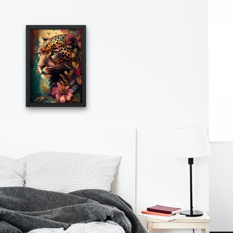 Watercolor Leopard Digital Art Print – Stunning High-Resolution Wall Art