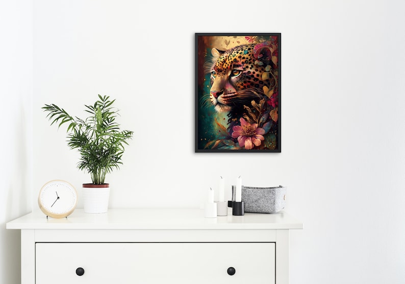 Watercolor Leopard Digital Art Print – Stunning High-Resolution Wall Art