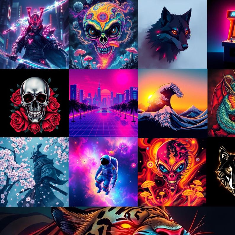 500+ Colorful T-Shirt Designs Bundle – Vibrant PNG Graphics for Crafts & Printing