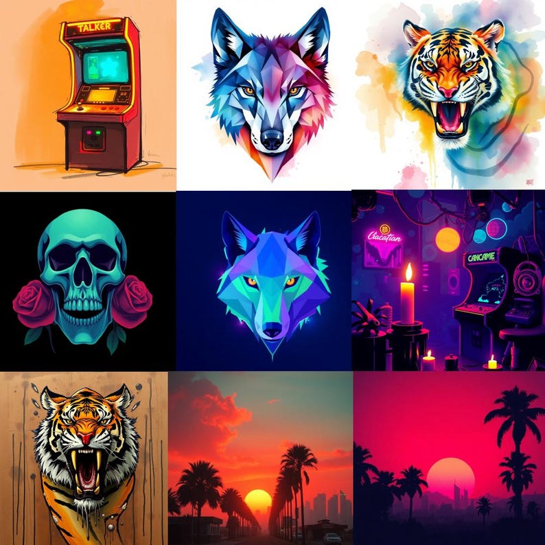 500+ Colorful T-Shirt Designs Bundle – Vibrant PNG Graphics for Crafts & Printing