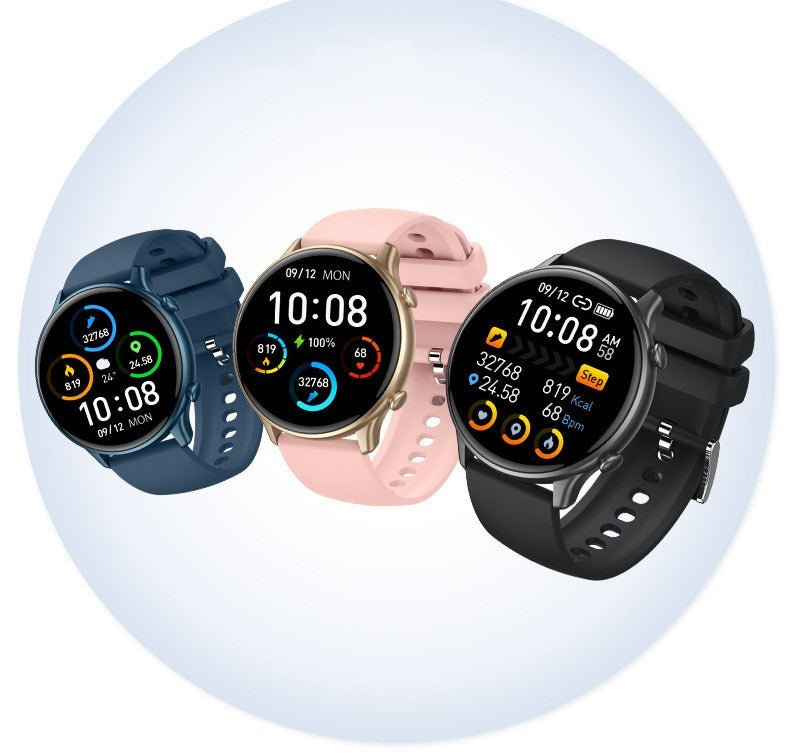 Smart Sports Watch Round Full Touch Screen Heart Rate Sleep Health Monitor IP68 Waterproof