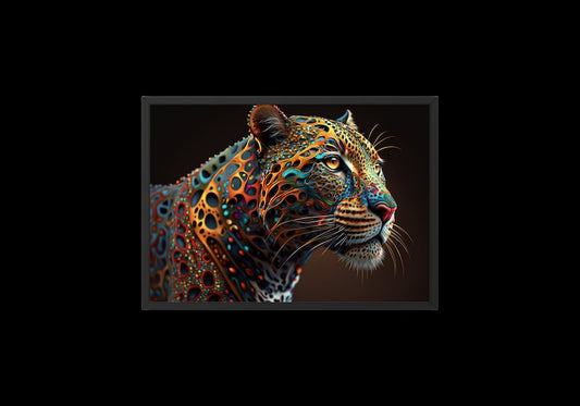 Colorful Leopard Digital Art Print – High-Resolution Wall Art for Home Decor