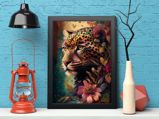 Watercolor Leopard Digital Art Print – Stunning High-Resolution Wall Art