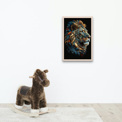 Majestic Lion Portrait Digital Art Print – High-Resolution Wall Art for Home Decor