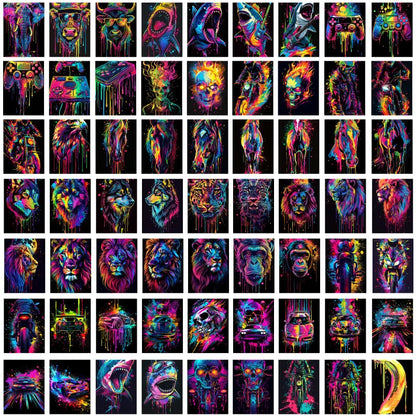 500+ Neon T-Shirt Designs Bundle – Vibrant PNG Graphics for Printing & Merch