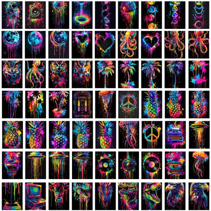 500+ Neon T-Shirt Designs Bundle – Vibrant PNG Graphics for Printing & Merch