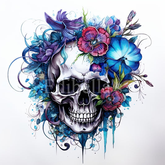 Floral Skull Sublimation Clipart – 2,300+ Designs for Printing and Crafts